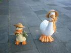 Tierfiguren aus Keramik - Ente Gans Dekorationsfigur Dekoration